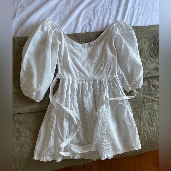 BELLFLOWER MINI DRESS IN BLANC (S) - Picture 6 of 7